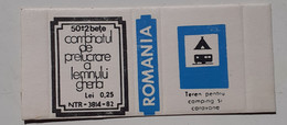 PANNEAUX ROUTIERS/ ROAD SIGNS/SEGNALI STRADALI,ROMANIA,GHERLA MATCHBOXES FACTORY,SKILLET UNFOLDED,1980 PERIOD - Boites D'allumettes