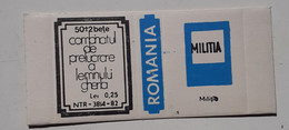 PANNEAUX ROUTIERS/ ROAD SIGNS/SEGNALI STRADALI,ROMANIA,GHERLA MATCHBOXES FACTORY,SKILLET UNFOLDED,1980 PERIOD - Boites D'allumettes