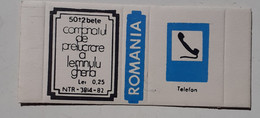 PANNEAUX ROUTIERS/ ROAD SIGNS/SEGNALI STRADALI,ROMANIA,GHERLA MATCHBOXES FACTORY,SKILLET UNFOLDED,1980 PERIOD - Boites D'allumettes