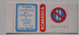 PANNEAUX ROUTIERS/ ROAD SIGNS/SEGNALI STRADALI,ROMANIA,GHERLA MATCHBOXES FACTORY,SKILLET UNFOLDED,1980 PERIOD - Boites D'allumettes