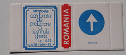 PANNEAUX ROUTIERS/ ROAD SIGNS/SEGNALI STRADALI,ROMANIA,GHERLA MATCHBOXES FACTORY,SKILLET UNFOLDED,1980 PERIOD - Boites D'allumettes