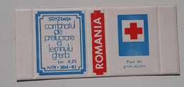 PANNEAUX ROUTIERS/ ROAD SIGNS/SEGNALI STRADALI,ROMANIA,GHERLA MATCHBOXES FACTORY,SKILLET UNFOLDED,1980 PERIOD - Boites D'allumettes