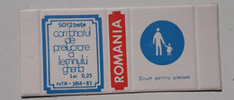 PANNEAUX ROUTIERS/ ROAD SIGNS/SEGNALI STRADALI,ROMANIA,GHERLA MATCHBOXES FACTORY,SKILLET UNFOLDED,1980 PERIOD - Boites D'allumettes