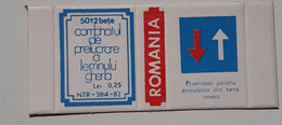 PANNEAUX ROUTIERS/ ROAD SIGNS/SEGNALI STRADALI,ROMANIA,GHERLA MATCHBOXES FACTORY,SKILLET UNFOLDED,1980 PERIOD - Boites D'allumettes