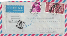Espagne - Leon - Lettre Recommandée Avion - Pour L'Allemagne - Stuttgart - 29 Septembre 1969 - Usados