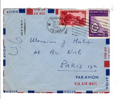 Lettre Du Vietnam Pour Paris De 1963, Par Avion, 2 Timbres. - Sonstige