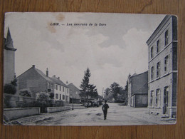 LIBIN Les Environs De La Gare Animée Commune Luxembourg Belgique Carte Postale Postcard - Libin