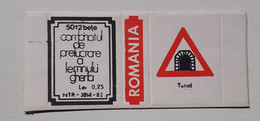 PANNEAUX ROUTIERS/ ROAD SIGNS/SEGNALI STRADALI,ROMANIA,GHERLA MATCHBOXES FACTORY,SKILLET UNFOLDED,1980 PERIOD - Boites D'allumettes