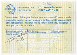 24387# COUPON REPONSE INTERNATIONAL  C22 FLEURY D' AUDE 11-145 - Cupón-respuesta