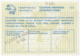 24387# COUPON REPONSE INTERNATIONAL  C22 FLEURY D' AUDE 11-145 - Buoni Risposte