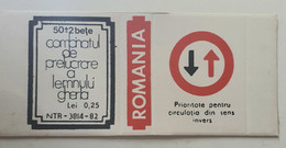 PANNEAUX ROUTIERS/ ROAD SIGNS/SEGNALI STRADALI,ROMANIA,GHERLA MATCHBOXES FACTORY,SKILLET UNFOLDED,1980 PERIOD - Boites D'allumettes