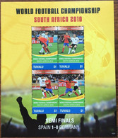 2010	Tuvalu	1609-1612KL	2010 FIFA World Cup In  South Africa	8,00 € - 2010 – South Africa