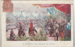 BANQUET DES MAIRES  22 09 1900 (Tampon Poste Courtomer  14 Juillet 1905) - Courtomer