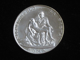 Médaille En Argent - Joannes Paulus II - Pontifex Maximus - Michelangelo La Pieta - ROMA   **** EN ACHAT IMMEDIAT **** - Royaux/De Noblesse