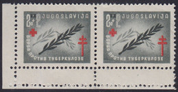 299.Yugoslavia 1948 Anti-tuberculosis ERROR Double Perforation MNH Michel 537 - Imperforates, Proofs & Errors