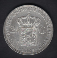 @Y@    Nederland  2 1/2  Gulden 1929  Wilhelmina   (5201) - 2 1/2 Florín Holandés (Gulden)