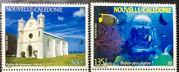 NEW CALEDONIA 2001 MNH STAMP ON  EGLISE DE QANONO & MAISON SOUS-MARINE - Altri & Non Classificati