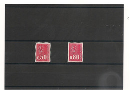 FRANCE 1971/74  TYPE MARIANNE DE BEQUET N° Y/T : 1664b-  1816c-** Numéros Rouges  Côte : 50,00 € - Neufs