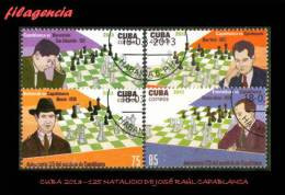 USADOS. CUBA. 2013-09 125 NATALICIO DE JOSÉ RAÚL CAPABLANCA. CAMPEÓN MUNDIAL DE AJEDREZ - Used Stamps