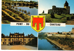 CPM, (63), PONT-DU-CHATEAU, Multivues, écrite, Non Timbrée - Pont Du Chateau