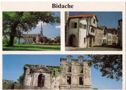 CPM, (64), BIDACHE, Multivues, église, Rue Principale, Chateau, Jamais Voyagée - Bidache
