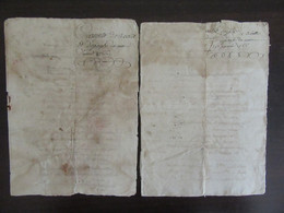 France - 2 Manuscrits Anciens Des Recettes D'un Commerçant Pour Les Mois De Janvier Et Août 1766 - Manuscripts