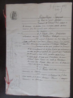 France - Manuscrit Ancien 1887 - Contrat De Mariage Sur Papier Timbre Filigrané - Ville De Miélan (Gers) - Manuscripts