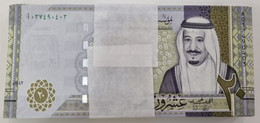 Saudi Arabia 20 Riyals 2020 P-New 50 Notes UNC Condition From A Bundle = 1000 Riyals - Saudi Arabia