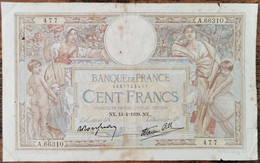 Billet 100 Francs LUC OLIVIER MERSON 13 = 4 = 1939 FRANCE A.66310 - 100 F 1908-1939 ''Luc Olivier Merson''