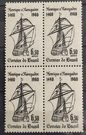 A 100 Brazil Stamp Air Infante Dom Henrique Ship Portugal 1960 Block Of 4 1 - Other & Unclassified