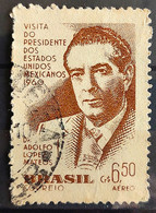 A 90 Brazil Stamp President Of Mexico Adolfo Lopes Mateos 1960 Circulated 1 - Sonstige & Ohne Zuordnung