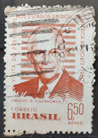A 91 Brazil Stamp US President Eisenhower 1960 Circulated 4 - Sonstige & Ohne Zuordnung