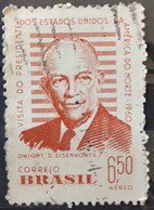 A 91 Brazil Stamp US President Eisenhower 1960 Circulated 6 - Andere & Zonder Classificatie