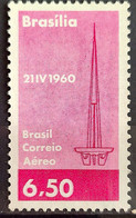 A 95 Brazil Stamp Air Inauguration Of Brasilia TV Tower Communication 1960 2 - Sonstige & Ohne Zuordnung