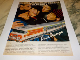 ANCIENNE PUBLICITE TRAIN SNCF   PRIX GROUPE 1983 - Railway