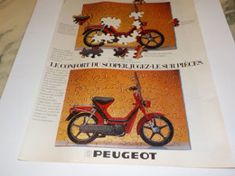 ANCIENNE PUBLICITE LE CONFORT DU SCOPER  PEUGEOT 1983 - Motor Bikes