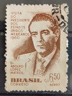 A 90 Brazil Stamp President Of Mexico Adolfo Lopes Mateos 1960 Circulated 2 - Sonstige & Ohne Zuordnung