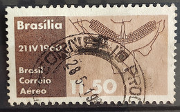 A 96 Brazil Stamp Air Inauguration Of Brasilia Pilot Plan 1960 Circulated 2 - Other & Unclassified