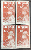 A 99 Brazil Stamp Air 50 Years Scouting Scout 1960 Block Of 4 1 - Andere & Zonder Classificatie