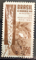 C 450 Brazil Stamp Centenary Ministry Of Agriculture Wheat Corn Cotton 1960 Circulated 1 - Other & Unclassified