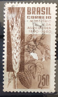 C 450 Brazil Stamp Centenary Ministry Of Agriculture Wheat Corn Cotton 1960 Circulated 6 - Other & Unclassified