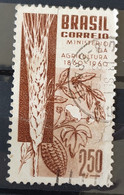 C 450 Brazil Stamp Centenary Ministry Of Agriculture Wheat Corn Cotton 1960 Circulated 7 - Other & Unclassified