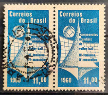 C 454 Brazil Stamp World Volleyball Championship 1960 Pair Circulated 1 - Other & Unclassified