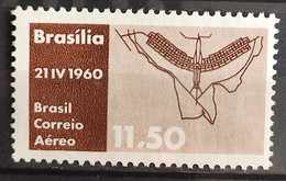 A 96 Brazil Stamp Air Inauguration Of Brasilia Pilot Plan 1960 2 - Other & Unclassified