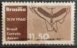 A 96 Brazil Stamp Air Inauguration Of Brasilia Pilot Plan 1960 Circulated 1 - Other & Unclassified
