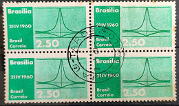 C 449 Brazil Stamp Inauguration Of Brasilia 1960 Block Of 4 Circulated 1 - Andere & Zonder Classificatie