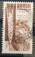 C 450 Brazil Stamp Centenary Ministry Of Agriculture Wheat Corn Cotton 1960 Circulated 8 - Other & Unclassified