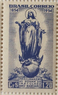 Brazil Stamp C346 Centenary Dogma Of The Immaculate Conception Year Marian Religion 1954 - Andere & Zonder Classificatie