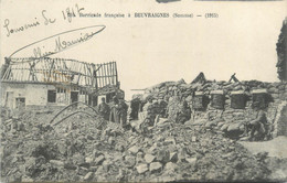 CPA FRANCE 80 "Beauvraignes, Barricades Françaises" - Beuvraignes