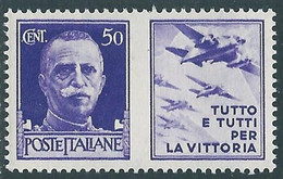 1942 REGNO PROPAGANDA DI GUERRA 50 CENT MNH ** - RE22-6 - Propaganda Di Guerra